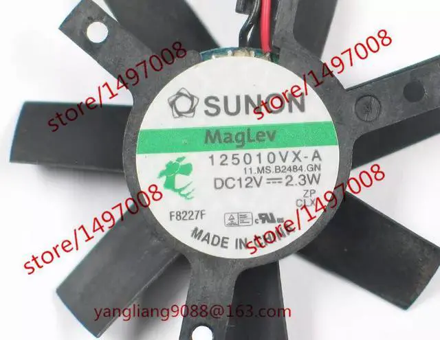 Alt view image 3 of 4 - SUNON 125010VX-A 11.MS.B2484.GN DC 12V 2.3W Server Round Fan