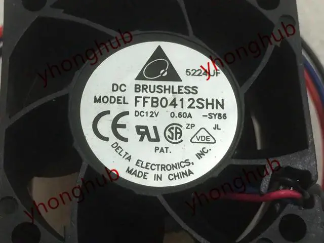 Alt view image 3 of 4 - Delta Electronics FFB0412SHN SY86 DC 12V 0.60A 40x40x28mm Server Cooling Fan