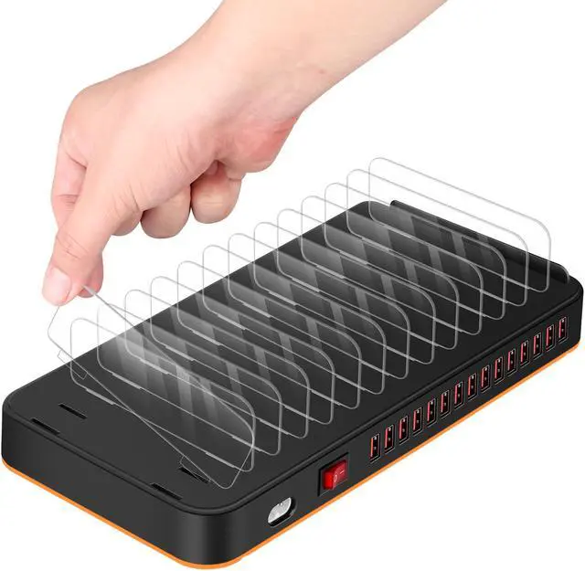 Main image of AC Adpater 15 Port USB charging Station dock with phone holder  for mobile phones,tablets  work from home