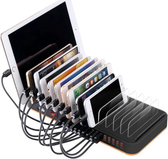 Alt view image 2 of 5 - AC Adpater 15 Port USB charging Station dock with phone holder  for mobile phones,tablets  work from home