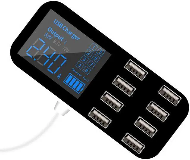 Alt view image 6 of 6 - 8 Ports USB 2.4A fast charging 40W Car Charger with LED Digital Display for iphone,Android phones