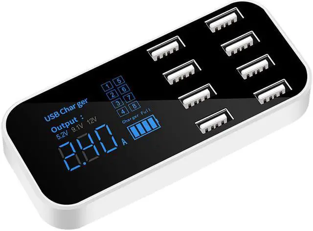 Alt view image 5 of 6 - 8 Ports USB 2.4A fast charging 40W Car Charger with LED Digital Display for iphone,Android phones