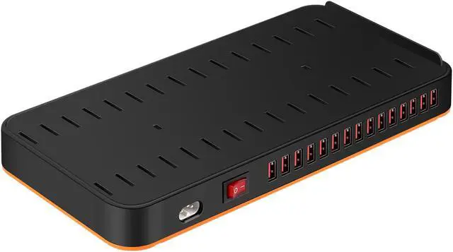 Alt view image 3 of 5 - AC Adpater 15 Port USB charging Station dock with phone holder  for mobile phones,tablets  work from home