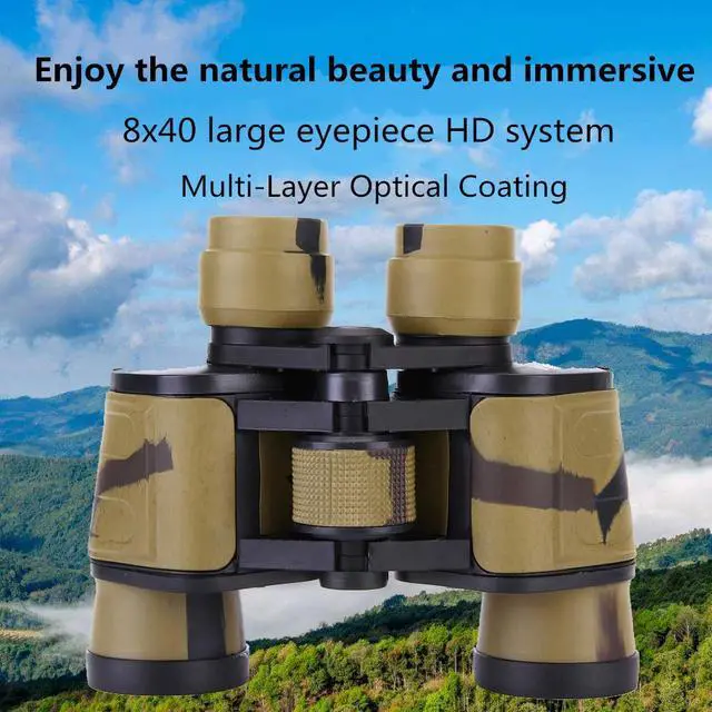 Alt view image 2 of 7 - Outdoor Waterproof Military Telescope 8x40 Day and Night Binoculars Telescope Central regulation for Outdoor Camouflage Hunting