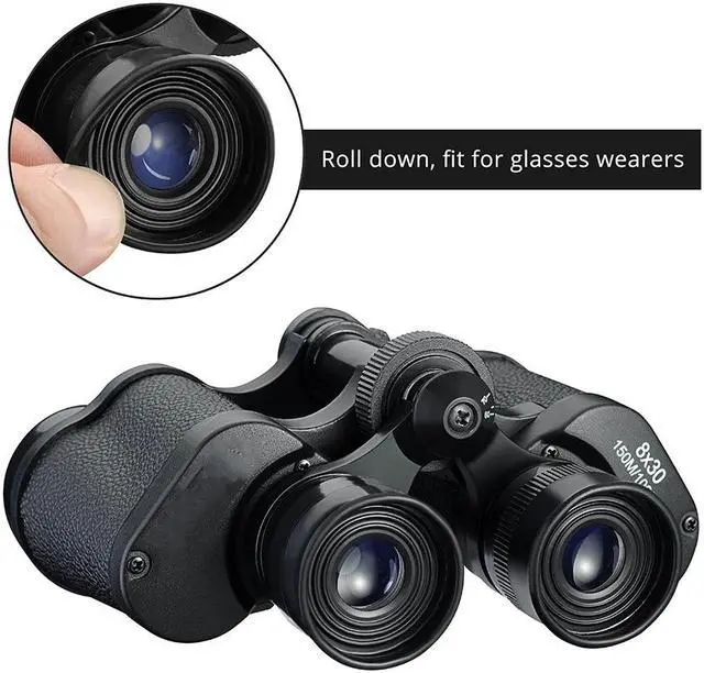 Alt view image 3 of 7 - Waterproof HD Blue Film Long Rang Lens 8x30 Outdoor Equipment Night Hunting Binoculars Telescope BAK4 Prism Zoom Lens Camping
