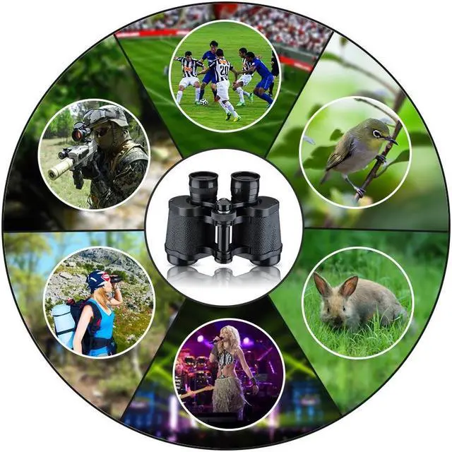 Alt view image 5 of 7 - Waterproof HD Blue Film Long Rang Lens 8x30 Outdoor Equipment Night Hunting Binoculars Telescope BAK4 Prism Zoom Lens Camping