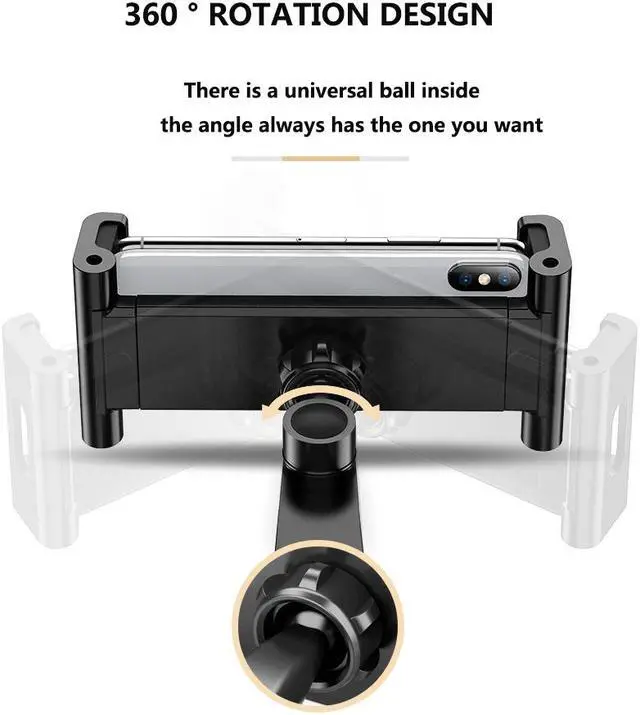 Alt view image 2 of 7 - Universal Wall or Desktop  360° Rotating Phone Holder Clips Tablet Stand Digital Kitchen Mount Stand Tablet Metal Bracket Smartphones Holders