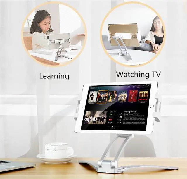 Main image of Universal Wall or Desktop  360° Rotating Phone Holder Clips Tablet Stand Digital Kitchen Mount Stand Tablet Metal Bracket Smartphones Holders