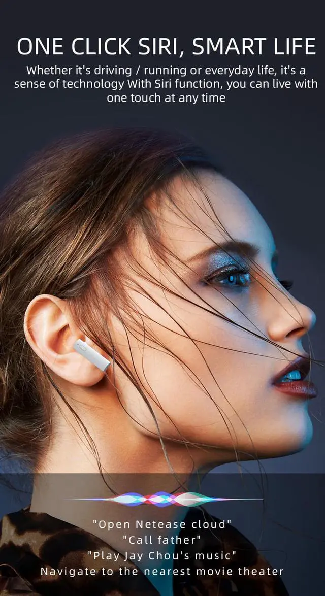 Alt view image 6 of 6 - TWS Bluetooth 5.0 Earphones Touch Control Wireless Bluetooth Headphones Sports Waterproof Headphone Headsets With Microphone for IOS/Android/Windows