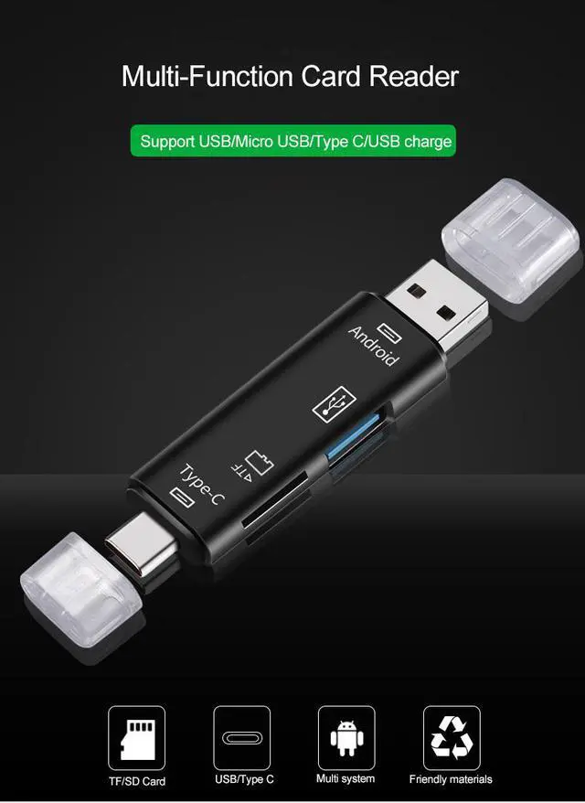 Main image of Usb 3.1 Card Reader High Speed SD TF Micro SD Card Reader Type C USB C Micro USB Memory Multi-Function Card Reader/Writer OTG/USB for Mobile Phone,Laptop ,Computer
