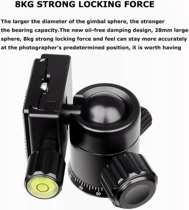 Alt view image 6 of 7 - SIROKA Professional 55 Inches  Portable Tripods for Gopro,SLR,Canera,Mobile Phone with 360 Degree Ball Head