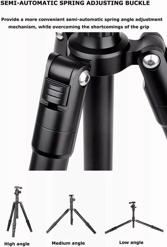 Alt view image 3 of 7 - SIROKA Professional 55 Inches  Portable Tripods for Gopro,SLR,Canera,Mobile Phone with 360 Degree Ball Head