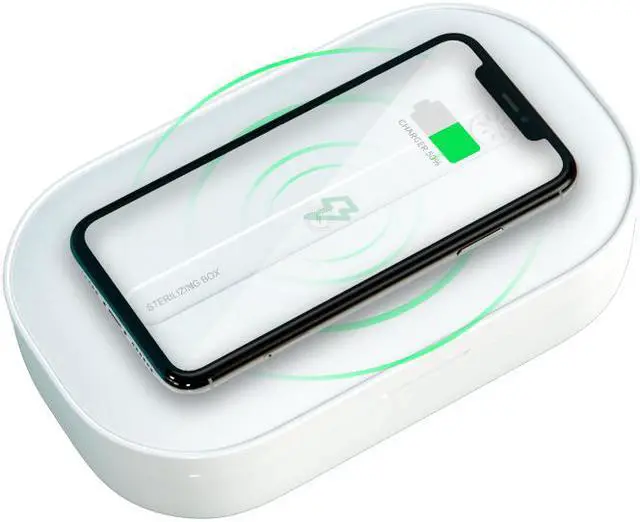 Main image of 2 in 1 Wireless charger 10W ,Mobile Phone UVC LED Light Sterilizer Multifunctional Disinfecting box Bactericidal Lamp for Face Mask Mini Stuffs Sterilize Box