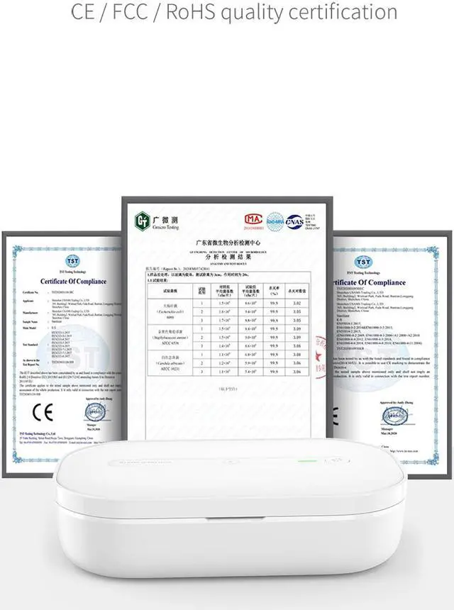Alt view image 3 of 7 - 2 in 1 Wireless charger 10W ,Mobile Phone UVC LED Light Sterilizer Multifunctional Disinfecting box Bactericidal Lamp for Face Mask Mini Stuffs Sterilize Box