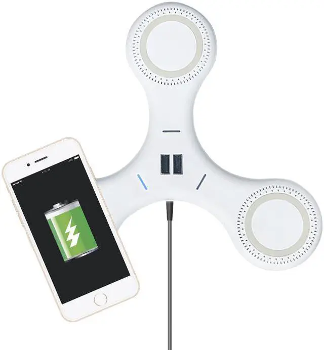 Alt view image 4 of 6 - 2020 Wireless Charging Car Charger Plates 3 in 1 Fast qi Wireless Charger Mobile Charger