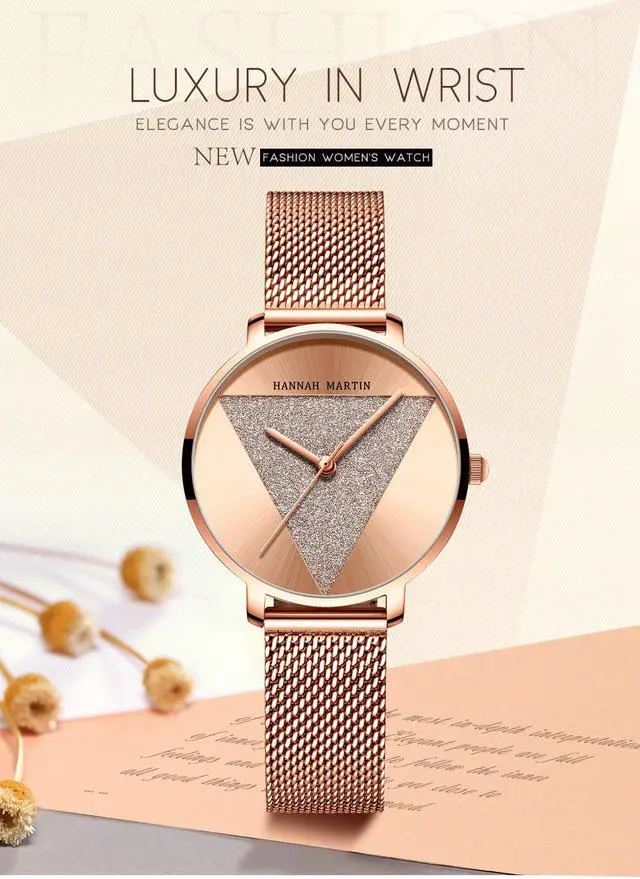 Alt view image 4 of 7 - Japanese Movement Women's Watches Ladies Waterproof Watch Stainless Steel Mesh Quartz Wrist Wacthes for Woman Fashion Simple Minimalist Dress Elegant Design with Wrist &Gift Box
