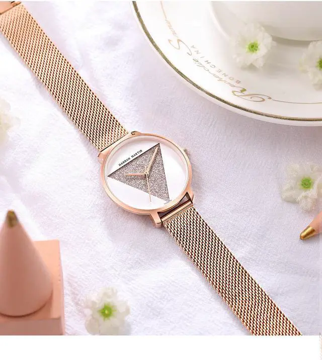 Alt view image 6 of 7 - Japanese Movement Women's Watches Ladies Waterproof Watch Stainless Steel Mesh Quartz Wrist Wacthes for Woman Fashion Simple Minimalist Dress Elegant Design with Wrist &Gift Box