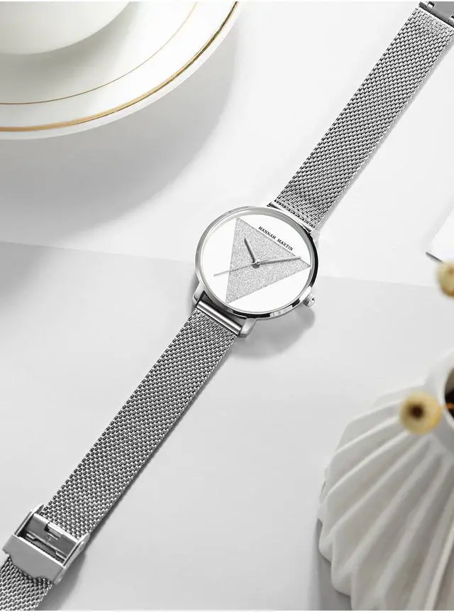 Alt view image 2 of 7 - Japanese Movement Women's Watches Ladies Waterproof Watch Stainless Steel Mesh Quartz Wrist Wacthes for Woman Fashion Simple Minimalist Dress Elegant Design with Wrist &Gift Box