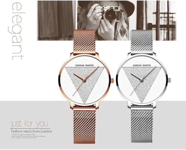 Alt view image 3 of 7 - Japanese Movement Women's Watches Ladies Waterproof Watch Stainless Steel Mesh Quartz Wrist Wacthes for Woman Fashion Simple Minimalist Dress Elegant Design with Wrist &Gift Box