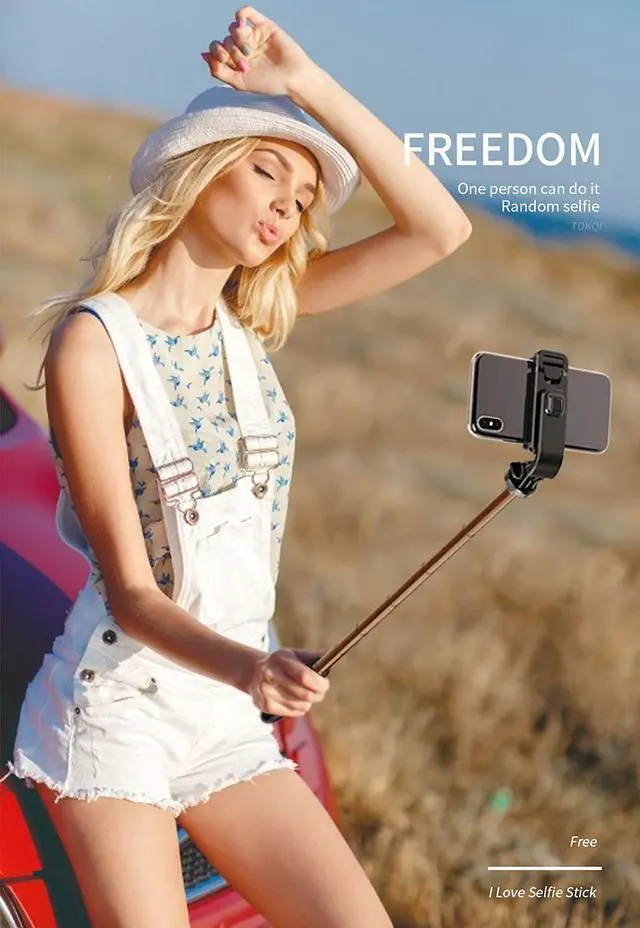 Alt view image 4 of 7 - Bluetooth wireless Selfie Stick Remote Control Tripod Handphone Live Photo Holder Tripod Camera foldable Handheld Shutter Remote Extendable Selfie Stick