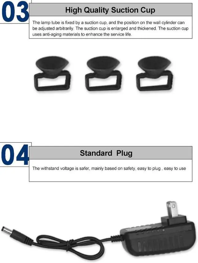 Main image of (67cm)-IP68 Waterproof RGB Aquarium Bubble Lamp Changeable Color Fish Tank Lights Amphibious Diving Lamp