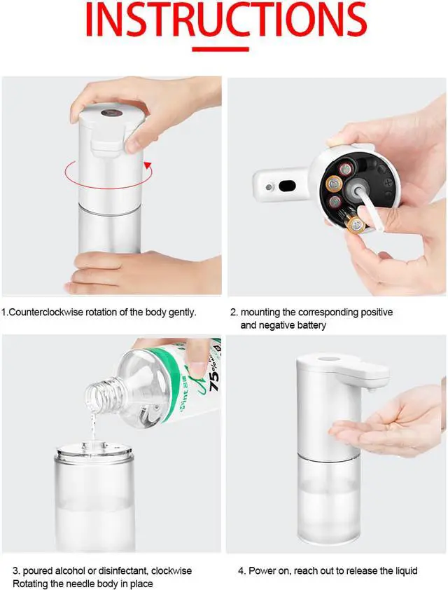Alt view image 3 of 7 - Automatic Foaming Smart Sensor Soap Dispensador Intelligent Liquid Touchless Soap Dispenser for Bathroom Kitchen Hand Washing