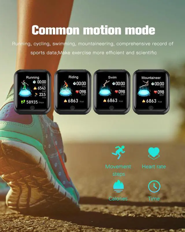 Alt view image 5 of 7 - Smart Watch Bluetooth Temperature Monitoring Smartwatch Fitness Activity Tracker Sport Watch IP67 Waterproof For IOS/ Android