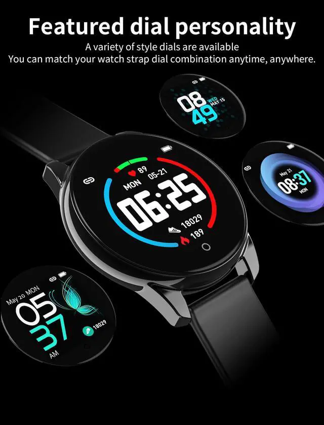 Alt view image 7 of 7 - Smart Bracelet Milan Strap Smart Watch Sports Heart Rate Blood Pressure Waterproof Silicone