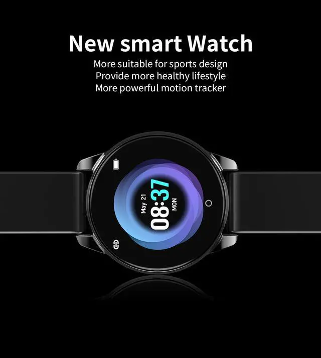 Alt view image 2 of 7 - Smart Bracelet Milan Strap Smart Watch Sports Heart Rate Blood Pressure Waterproof Silicone
