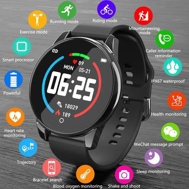 Alt view image 7 of 7 - Smart Bracelet Milan Strap Smart Watch Sports Heart Rate Blood Pressure Waterproof Silicone