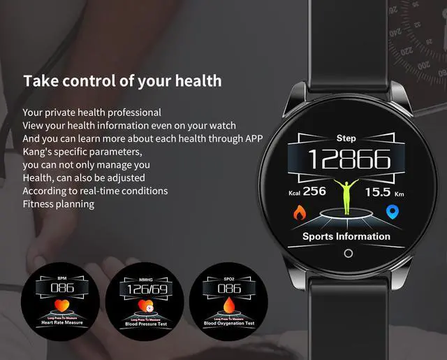 Alt view image 6 of 7 - Smart Bracelet Milan Strap Smart Watch Sports Heart Rate Blood Pressure Waterproof Silicone