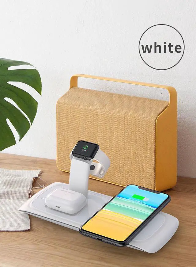 Alt view image 5 of 7 - SIROKA-3 In 1 Wireless Charger Android Fast Charger Universal Multi-function Wireless Charger Form Iphone&Huawei Mobile Phones