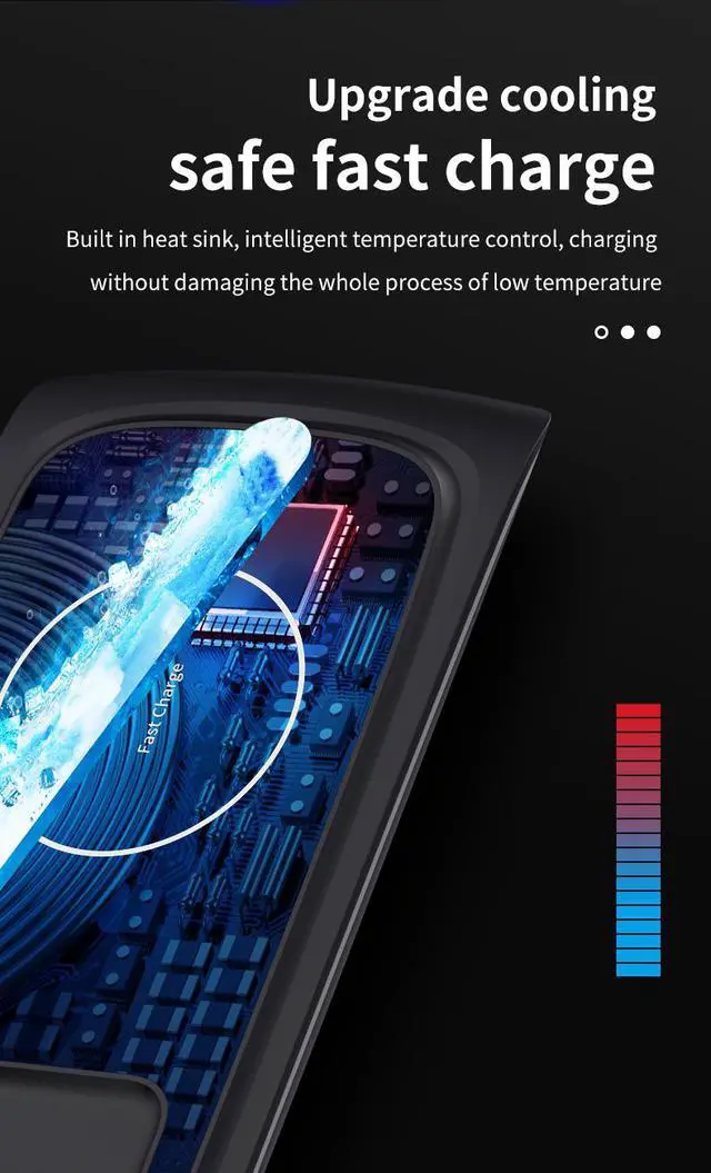 Alt view image 6 of 7 - SIROKA-3 In 1 Wireless Charger Android Fast Charger Universal Multi-function Wireless Charger Form Iphone&Huawei Mobile Phones