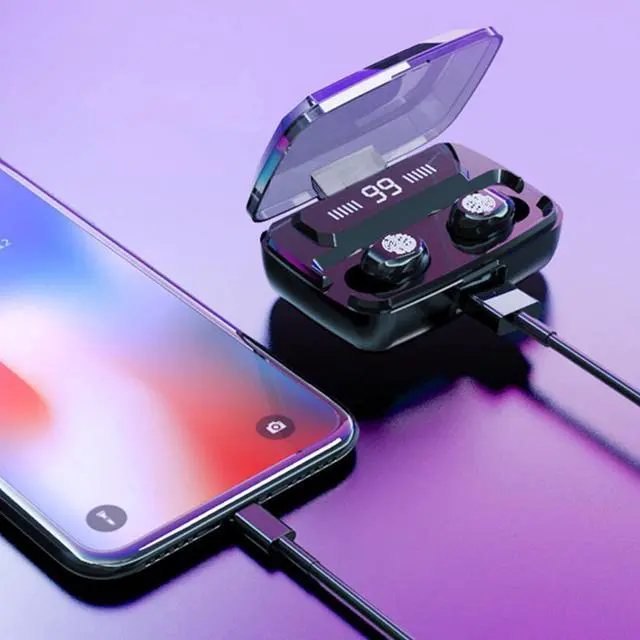 Alt view image 2 of 7 - SIROKA-Bluetooth Earphone TWS Wireless Samrt earbuds Touch LED Display Double ear HD call Bluetooth 5.0 for phone