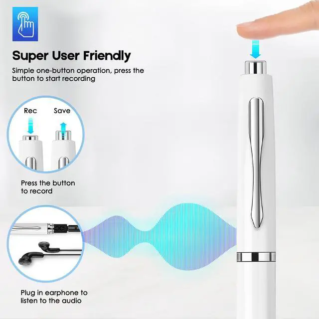 Alt view image 4 of 7 - High-definition digital voice recorder long-distance noise reduction mini recording voice control recording meeting student class recorder