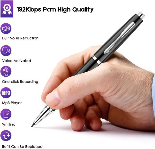 Alt view image 2 of 7 - High-definition digital voice recorder long-distance noise reduction mini recording voice control recording meeting student class recorder