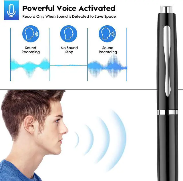 Alt view image 7 of 7 - High-definition digital voice recorder long-distance noise reduction mini recording voice control recording meeting student class recorder