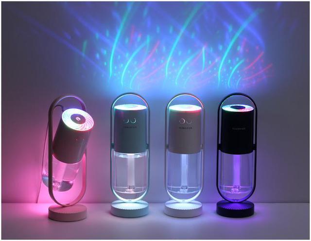 Alt view image 3 of 5 - Color Humidifier Moisturizing Atmosphere Lamp Symphony Projection Spray Household Car Humidifier Wireless Projection Lamp Anion