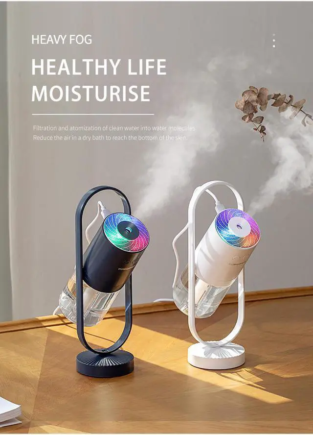 Alt view image 4 of 7 - Color Humidifier Moisturizing Atmosphere Lamp Symphony Projection Spray Household Car Humidifier Wireless Projection Lamp Anion