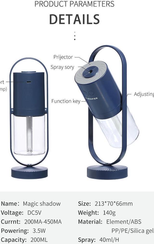 Alt view image 2 of 5 - Color Humidifier Moisturizing Atmosphere Lamp Symphony Projection Spray Household Car Humidifier Wireless Projection Lamp Anion