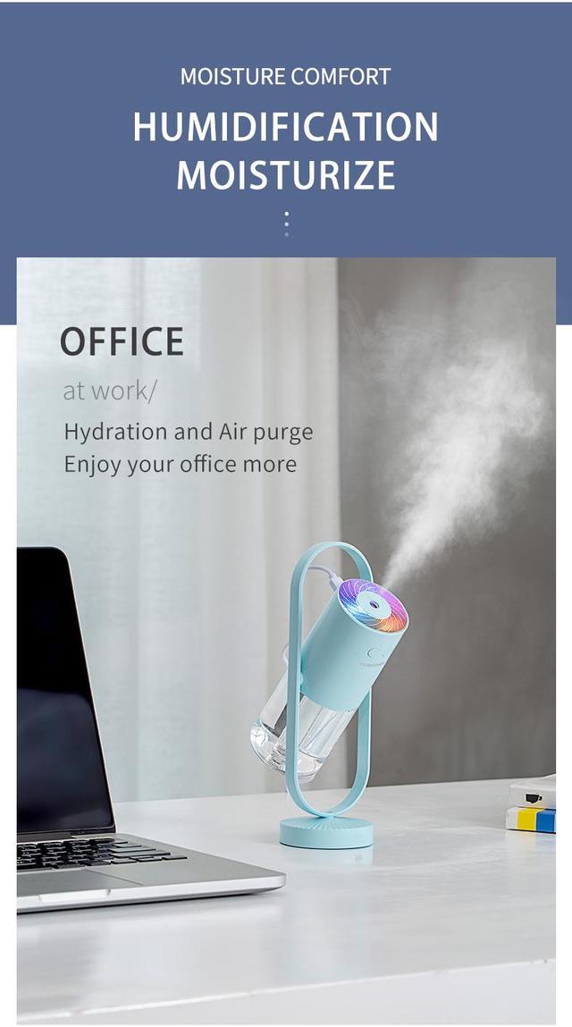 Alt view image 4 of 5 - Color Humidifier Moisturizing Atmosphere Lamp Symphony Projection Spray Household Car Humidifier Wireless Projection Lamp Anion