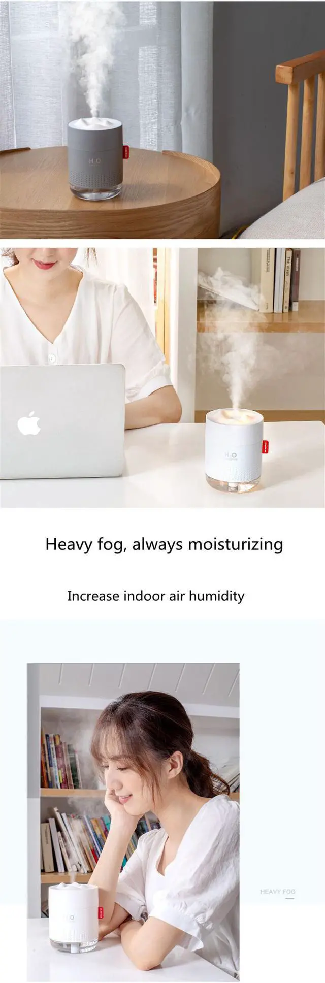 Alt view image 4 of 7 - Snow Mountain Cute Humidifier Water Spray Plug-in Rechargeable Car Humidifier