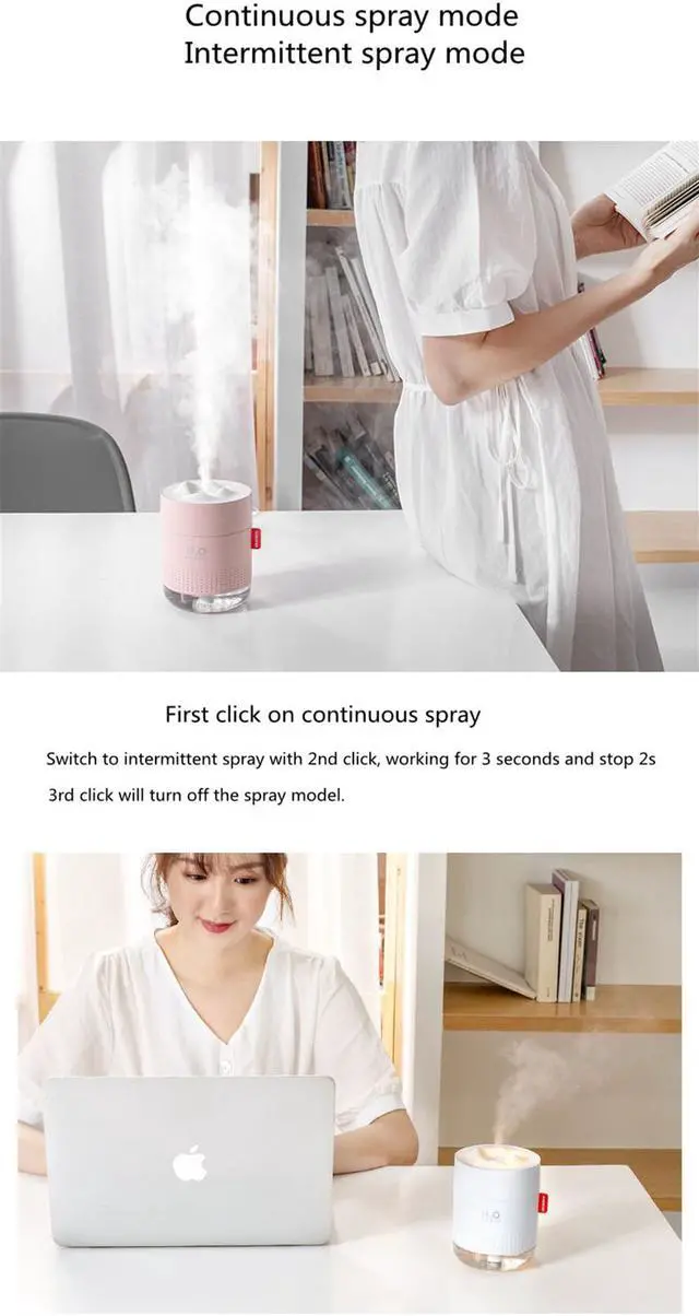 Alt view image 5 of 7 - Snow Mountain Cute Humidifier Water Spray Plug-in Rechargeable Car Humidifier