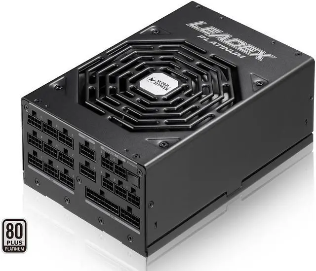 Alt view image 2 of 7 - Super Flower Leadex Platinum 1600W 80+ Platinum, 10 Years Warranty, ECO Fanless & Silent Mode, Full Modular Power Supply, Dual Ball Bearing Fan, SF-1600F14HP