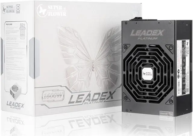 Alt view image 3 of 7 - Super Flower Leadex Platinum 1600W 80+ Platinum, 10 Years Warranty, ECO Fanless & Silent Mode, Full Modular Power Supply, Dual Ball Bearing Fan, SF-1600F14HP