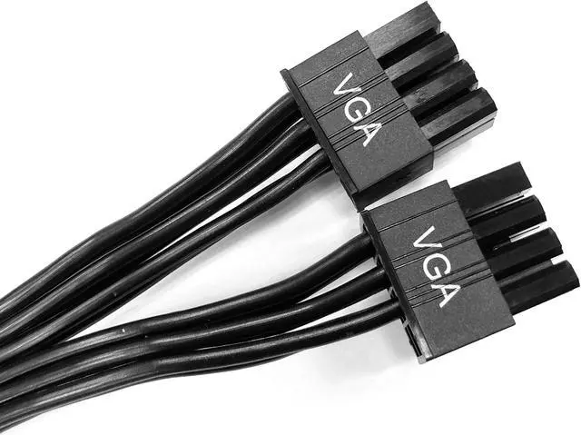 Alt view image 2 of 3 - SUPER FLOWER 600W PCIe 5.0 / Gen 5 12VHPWR PSU Cable - Black Fits LEADEX VII XG / Leadex III ATX 3.1(GE) / Combat FG  - Dual 8-pin PCIe - 12+4pin Connector - Flat Cables (700mm)