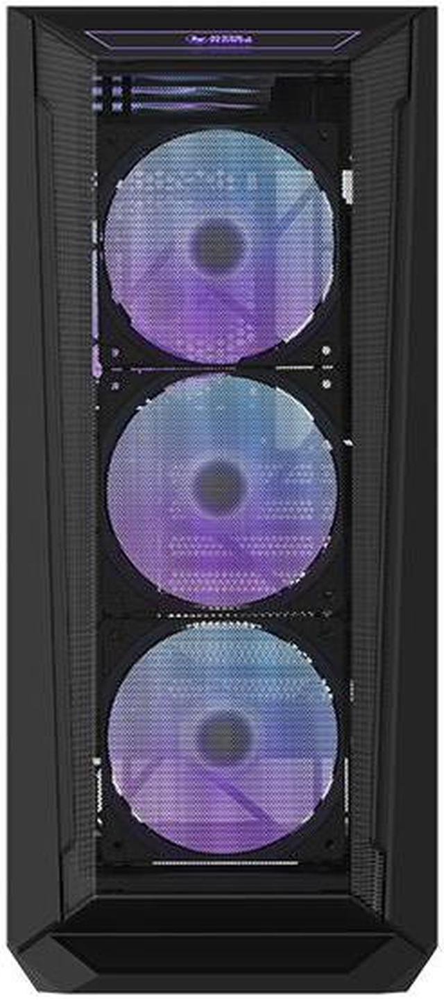 Alt view image 2 of 6 - Super Flower Zillion M705, Black Steel, Tempered Glass ATX Mid Tower Computer Case, High-Airflow, 4x 120mm ARGB Fan + ARGB Hub Included.