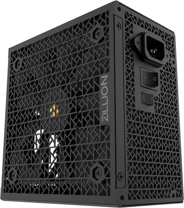 Alt view image 4 of 6 - Super Flower Zillion FG 1050W Cybenetics Platinum, 80+ Gold, Full Modular, ATX 3.1 / PCIe 5.0, W/12V-2x6 Cable (2x8pin - 16pin native cables), Power Supply, FDB Fan, SF-1050Z12FG, Black version