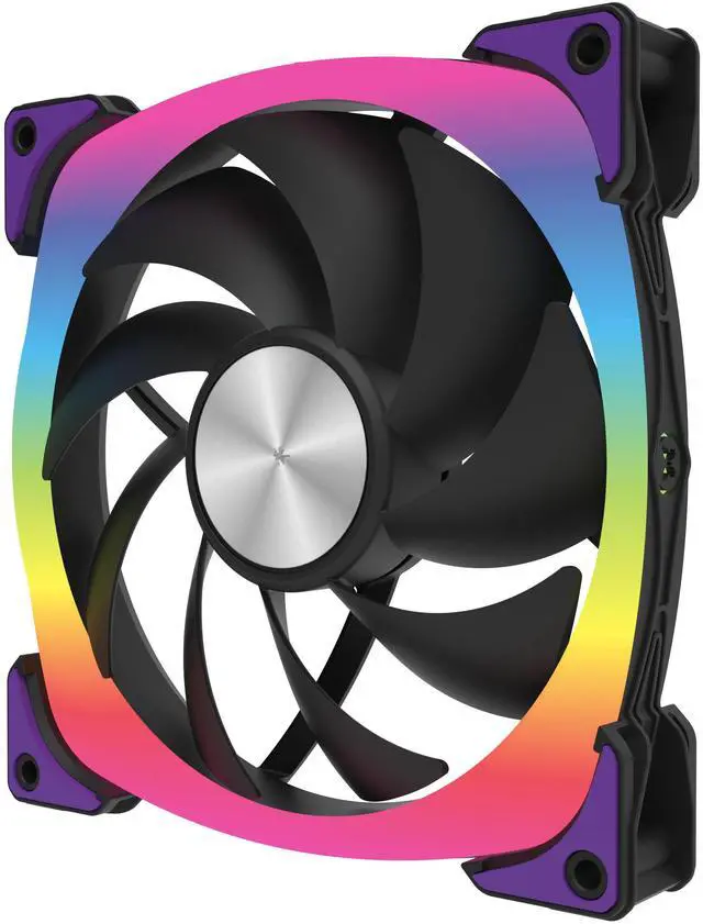 Alt view image 6 of 6 - Super Flower NEON ARGB 120mm fan, Triple-Pack, Purple Anti-Vibration Mounting Pads, Computer Case Fan, Remote Control, SF-ARGB121-BK_3P