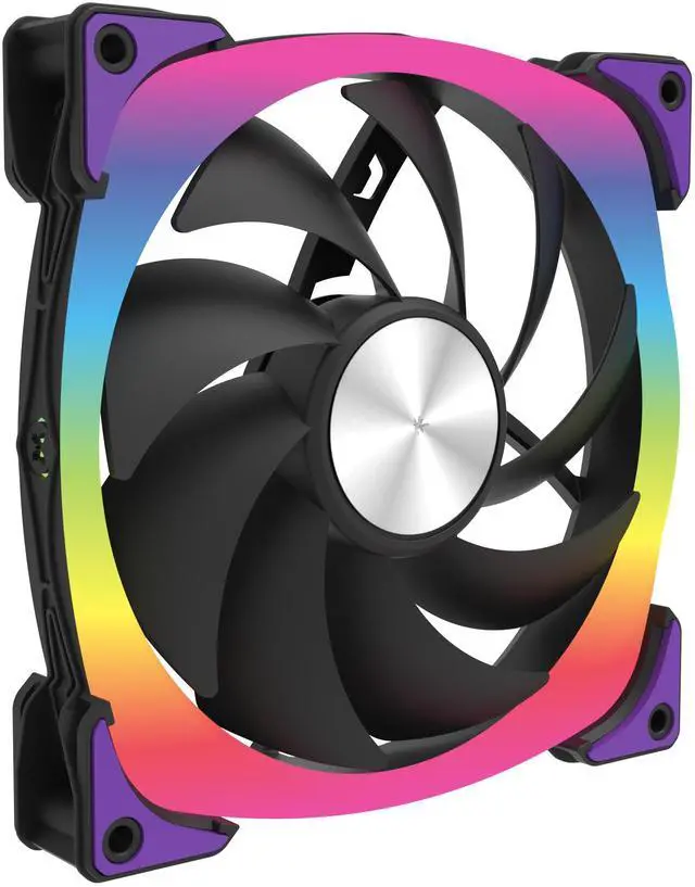 Alt view image 4 of 6 - Super Flower NEON ARGB 120mm fan, Triple-Pack, Purple Anti-Vibration Mounting Pads, Computer Case Fan, Remote Control, SF-ARGB121-BK_3P